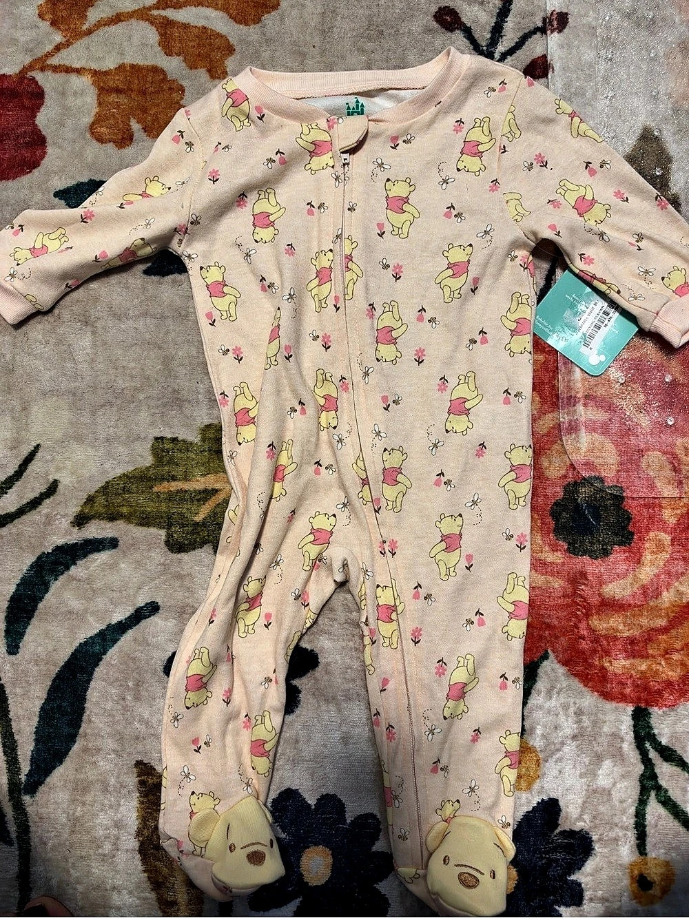 Disney Winnie the Pooh Footie NWT in Pink